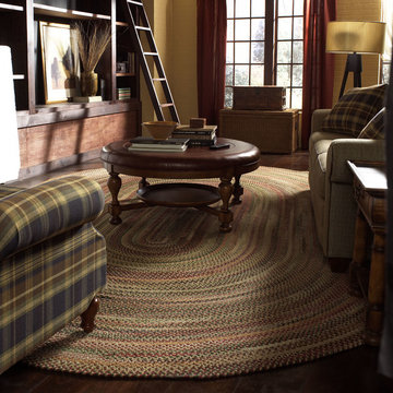 Sherwood Forest Oval Braided Rugs, Amber