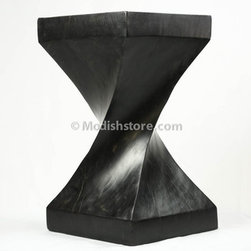 Roost Ebonized Mango Helix Stools  - SKU: F192 - Side Tables And End Tables