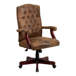 Latte Fabric Deluxe 2 to 1 Mechanical Height Adjustable Arms Chair