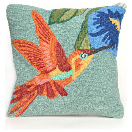 Frontporch Hummingbird Pillow, Sky