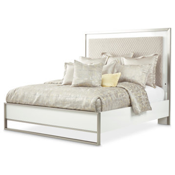 Marquee Queen Panel Bed - Cloud White