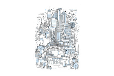 All the Buildings in Sydney Print