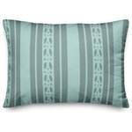 DDCG - Blue Folk Stripes Throw Pillow - Bring some whimsical personality and character to your space with this folk-inspired decorative lumbar throw pillow. This patterned lumbar pillow makes the perfect accent piece because it can be mixed and matched with other pillows to create an eclectic, exciting style. Designed in the United States, this product makes a functional and fun accent piece for your home. The result is a beautiful design you're sure to love.