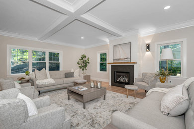 Inspiration for a living room remodel in Boston