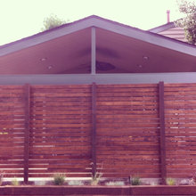Privacy wall on back yard patio