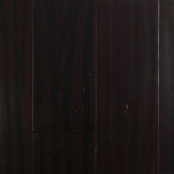 EcoFusion - EcoFusion Handscraped Engineered Drop and Lock Strand Bamboo, Espresso - Bamboo Flooring