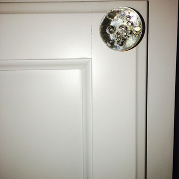Glass knobs that are perfect for this 1920's cottage!