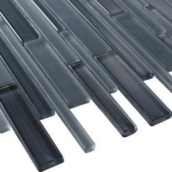 Dark Grey Glossy and Dark Grey Matte Glass Mosaic Tile Collection - Home Accessories & Decor