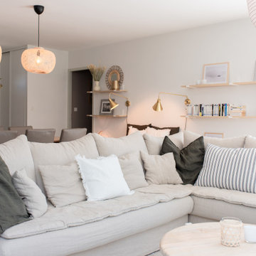 Un salon séjour alliant nature et la convivialité