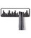 Modern Wall-Mounted Coat Rack with Multi-Hooks System, Simple City Design