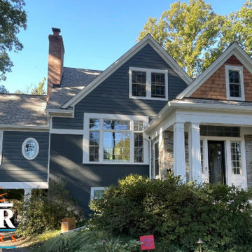 CertainTeed Landmark Cobblestone Gray shingles, James Hardie Fiber Cement Siding
