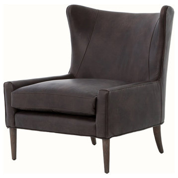 Kensington Marlow Wing Chair, Vintage Black