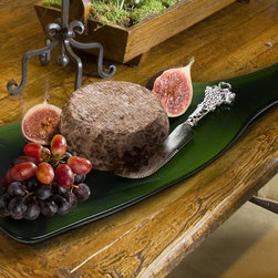 Epicureanist Wine Bottle Cheese Board & Knife - Serving Trays