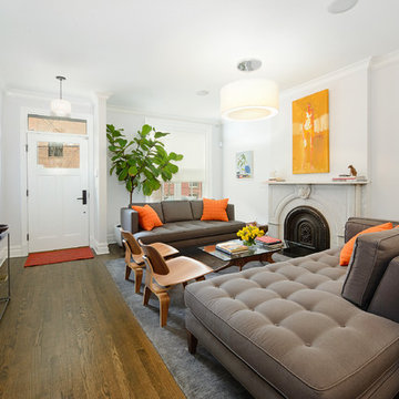 Contemporary townhouse centrally situated on one of Hoboken’s finest blocks.
