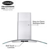 Cosmo Euro Wall-Mount Range Hood Modern Glass