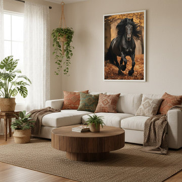 A Brush with Freedom Rustic Photorealistic Digital Artwork Wall Art Prints