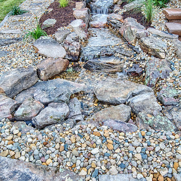 Backyard Makeover with Water Feature