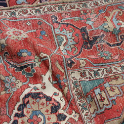 Restoration of this antique country home Persian large carpet. - Floor Rugs