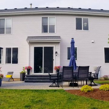 Round Lake Family Home Paver Patio, Paver Walkway, Porch, Gazebo and Landscape