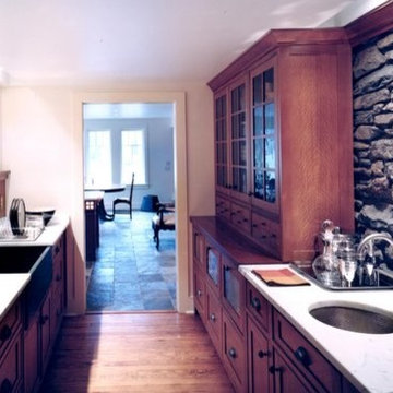 The butler's pantry in the restored farmhouse