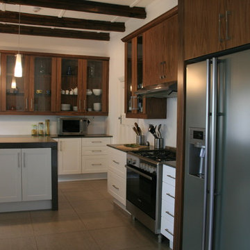 Beautiful modern kitchen with a rustic touch