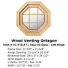 Cabin Breeze Wood Venting Window, Hinge, Hinged Right