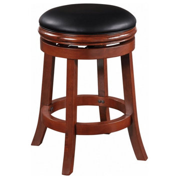 Boraam Faux Leather Swivel Counter Height Stool in Cherry