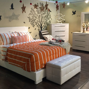 DIY 3D Stargazer Modern High Gloss White Bedroom