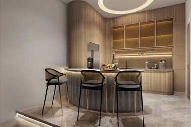 Home bar - contemporary home bar idea in Delhi