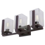 Forte - Forte 5187-03-32 Sammi, 3 Light Bath Vanity, Bronze/Dark Brown - The Sammi transitional vanity comes in antique broSammi 3 Light Bath V Antique Bronze Clear *UL Approved: YES Energy Star Qualified: n/a ADA Certified: n/a  *Number of Lights: 3-*Wattage:75w Medium Base bulb(s) *Bulb Included:No *Bulb Type:Medium Base *Finish Type:Antique Bronze