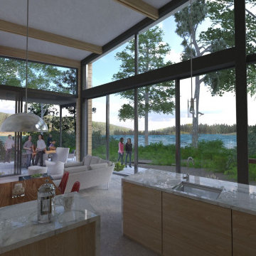 Bonin Architects-Lakeside Contemporary Cottage