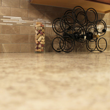 Maple Cabinets with Beige Laminate Countertops ~ Strongsville, OH