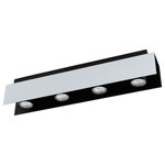 Eglo - Eglo 97397A Viserba 4 Light 22"W LED Semi-Flush Linear Ceiling - Aluminum / - Features Includes mounting hardware Constructed of steel (4) 5 watt GU10 LED bulbs included Rated for damp locations Covered under a 1 year warranty Dimensions Height: 4-1/2" Width: 21-5/8" Depth: 4-5/16" Product Weight: 4.06 lbs Electrical Specifications Max Wattage: 20 watts Number of Bulbs: 4 Max Watts Per Bulb: 5 watts Lumens: 1800 Bulb Base: GU10 Bulb Type: LED Color Temperature: 3000K Bulbs Included: Yes