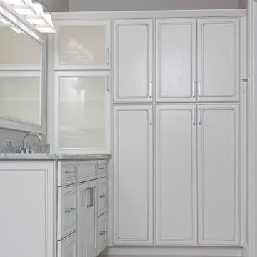 Elegant White Onyx Master Bathroom