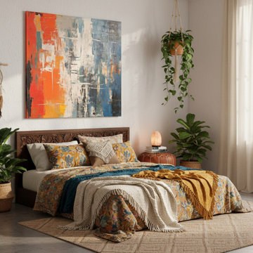 Chromatic Crossroads Boho Style Wall Art