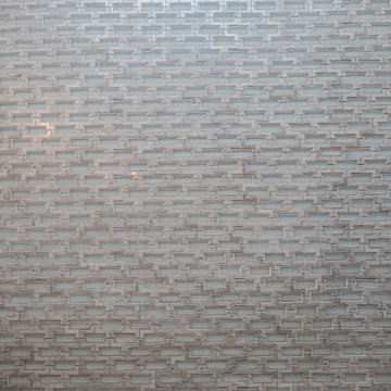 Transitional Master Bathroom Remodel | Double Vanity & Textured Tile Walls