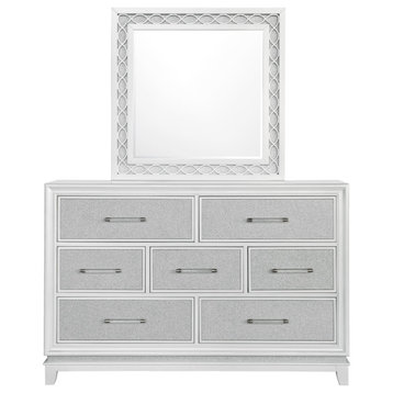 Starlight 7-Drawer Dresser With Mirror and LED Lighting