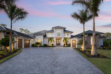 Inspiration for a coastal exterior home remodel in Miami