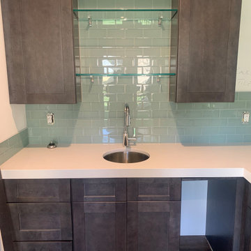Glass Shelving Projects- Bar Shelves with brackets