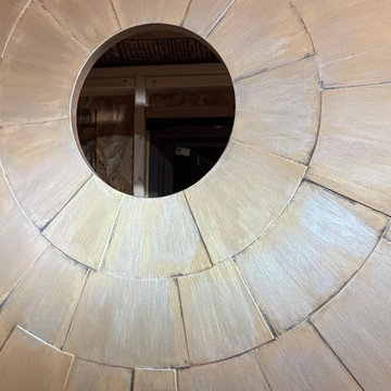 Custom Decorative Door Finish with Radial Pattern