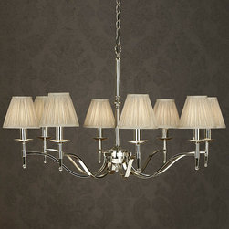Stanford 8 Light Polished Nickel Chandelier - Chandeliers