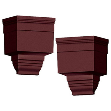 6 5/16"x6 15/16" Left and Right End Cap Set, Fade-Resistant Vinyl, Wineberry