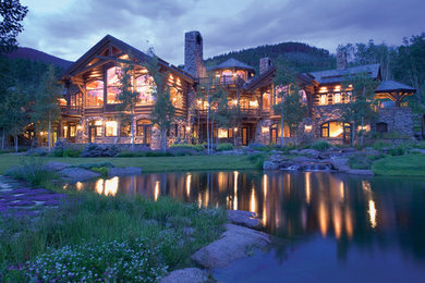 Inspiration for a rustic exterior home remodel in Denver