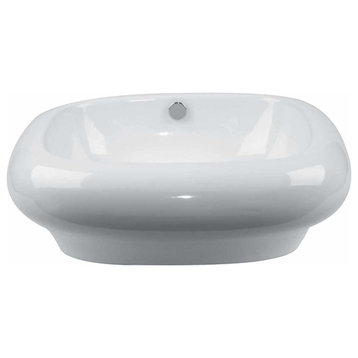 Above Counter Vessel Bathroom Sink White China Mushroom |