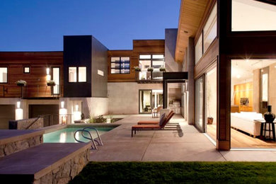 Example of a trendy exterior home design in Denver