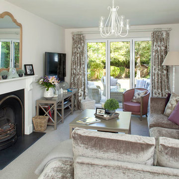 Contemporary Living + Kitchen with Classic Touches