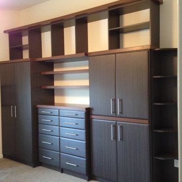 Master Closet and Display Using a Wall
