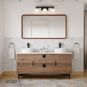 Antorio 48 Single Bathroom Vanity Set Lark Manor Base Finish: Premium Dark Oak, Hardware Finish: Oil Rubbed Bronze