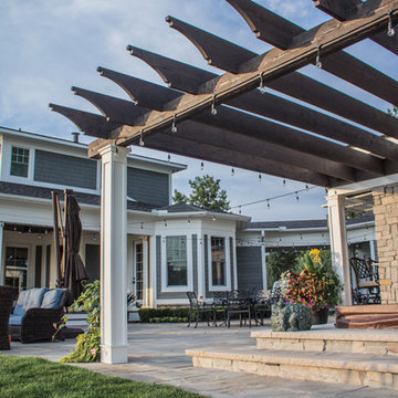 Outdoor Entertainment Patio, Spa, and Fire Pit