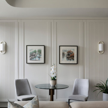 Architectural Feature Wall with Hidden HVAC Access | Unionville Condo Renovation